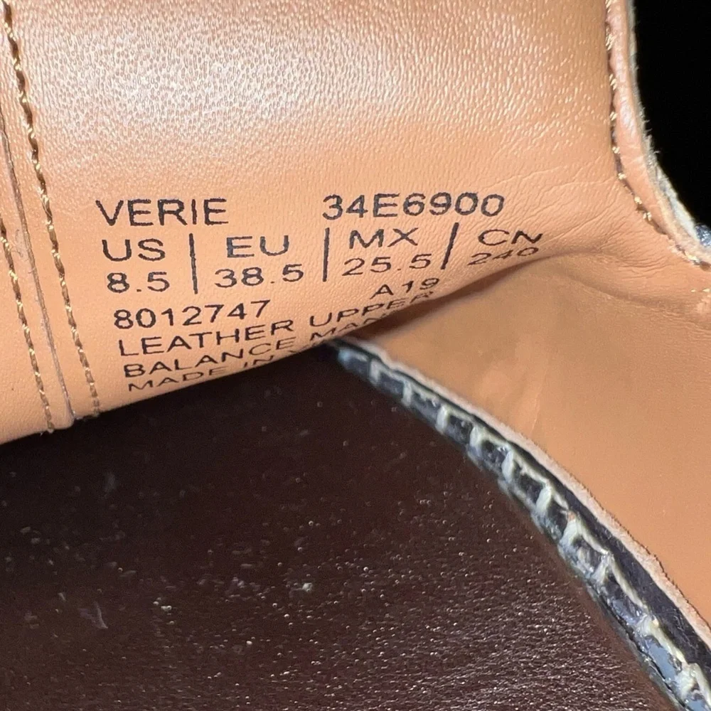 Calvin Klein Slicer Leather Verie Espadrille Style Mules NWOB Sz 8.5.